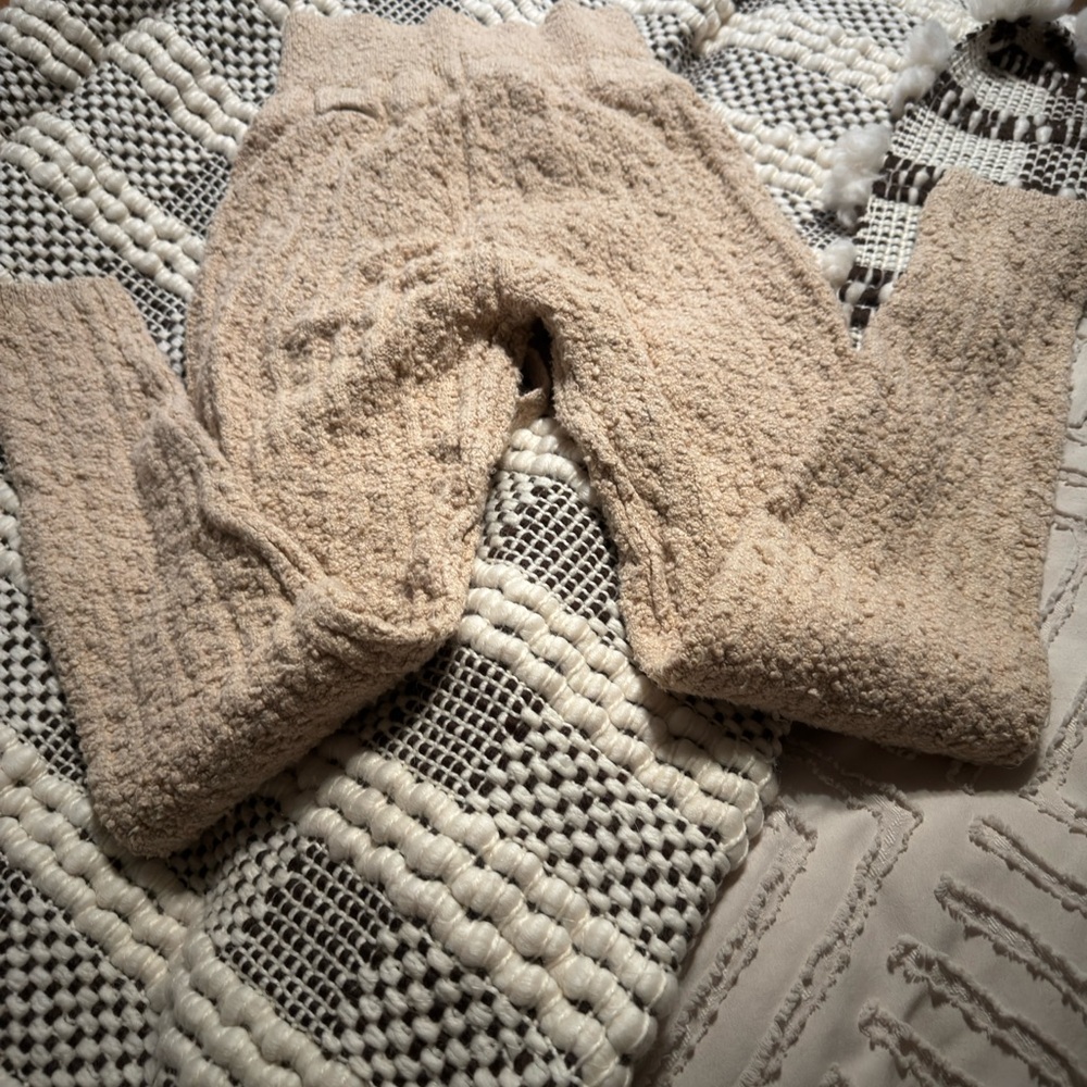 Cream free people cable knit lounge leggings XS - Picture 5 of 6